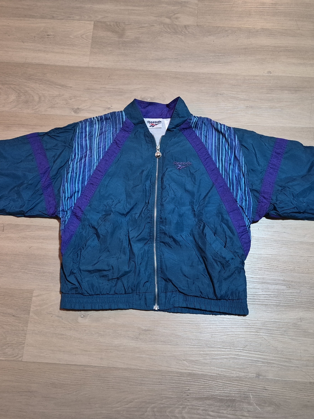 Reebok Teal & Purple Windbreaker Jacket